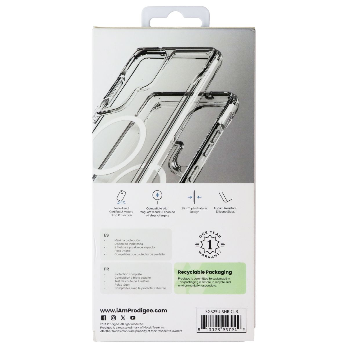 Prodigee Super Hero Series Case for MagSafe for Samsung Galaxy S25 Ultra - Clear - New