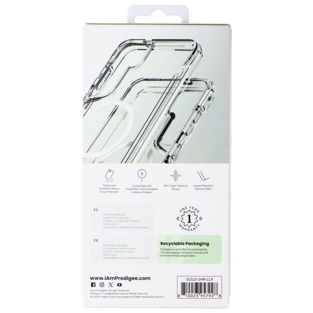 Prodigee Super Hero Series Case for MagSafe for Samsung Galaxy S25 - Clear - New