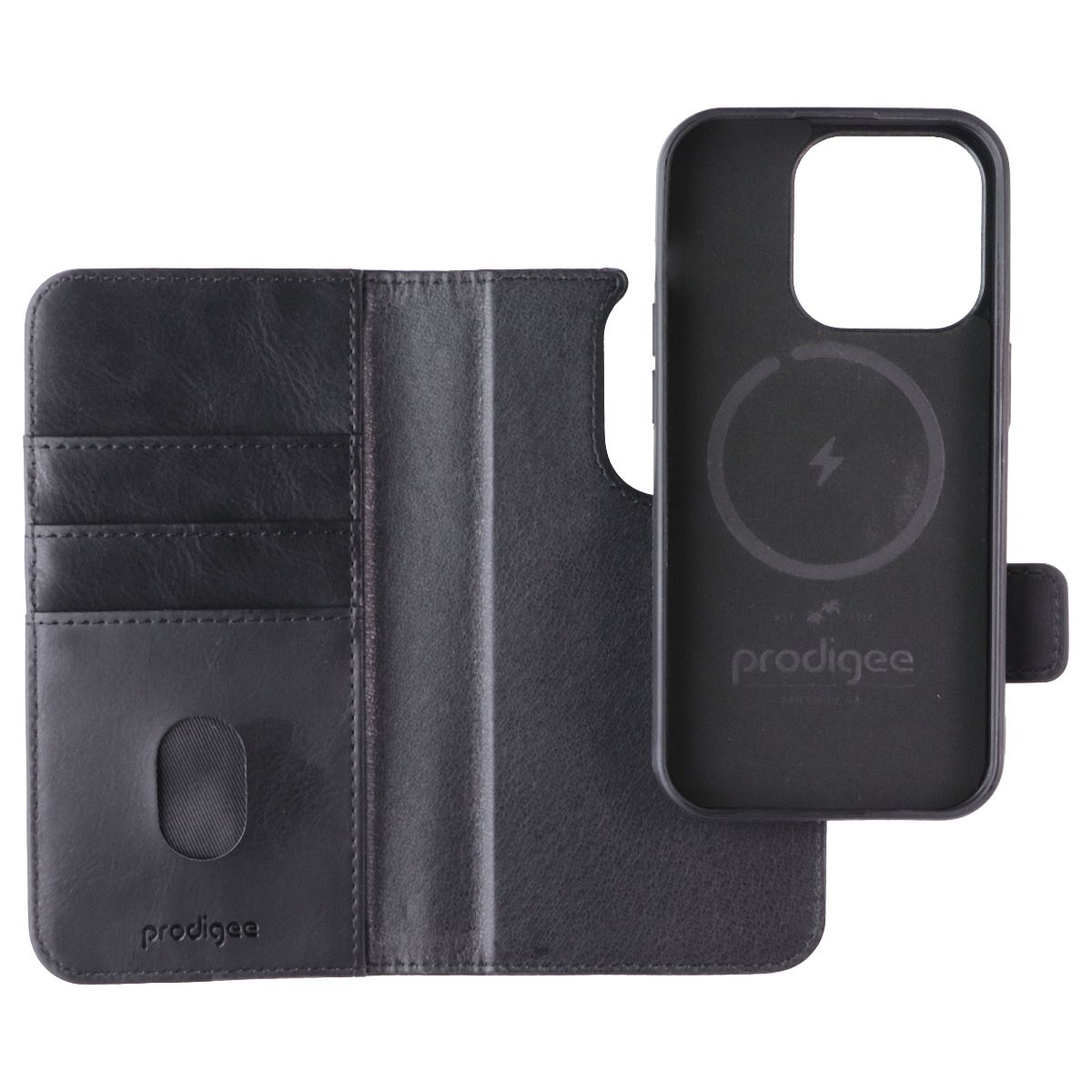 Prodigee Folio Mag Wallet MagSafe Case for Apple iPhone 15 Pro - Black - New