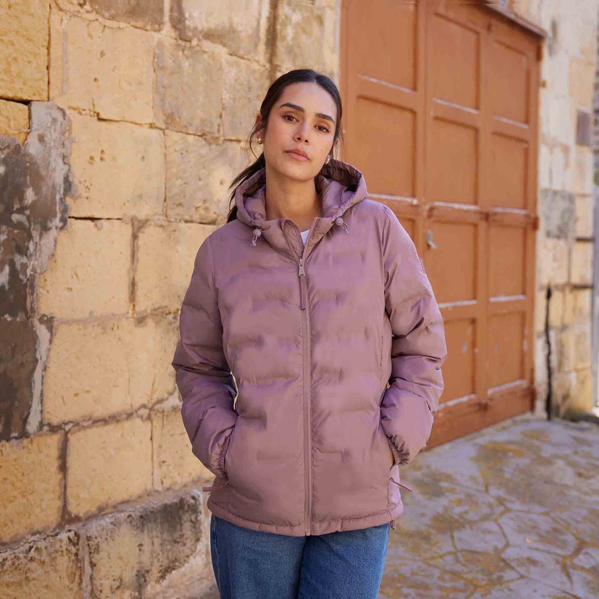 Palmer Womens Shower Resistant Insulated Jacket - Mauve