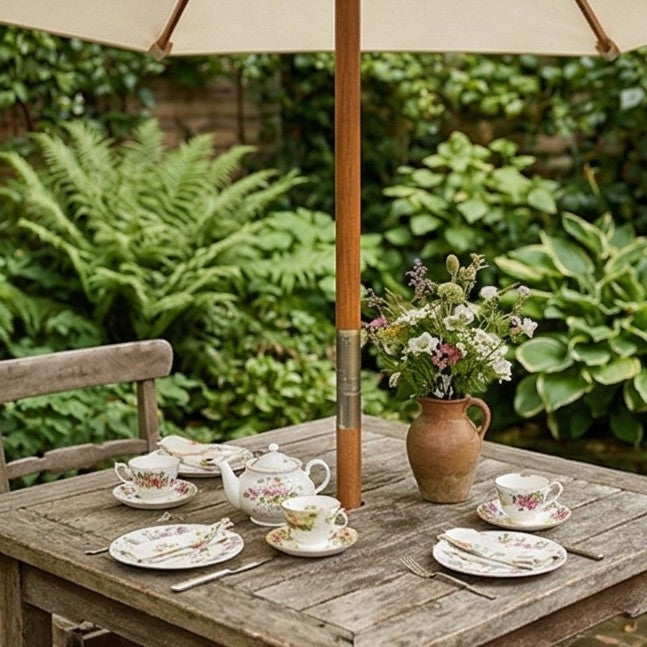 Woodlook Crank and Tilt Parasol - Ivory, 2.5M