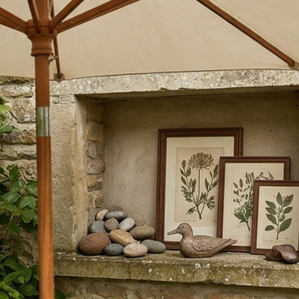 Woodlook Crank and Tilt Parasol - Ivory, 2.5M