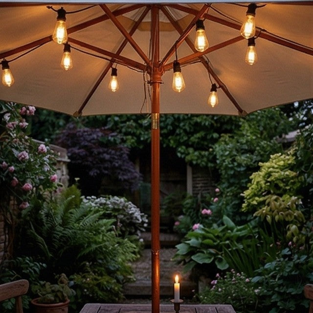Woodlook Crank and Tilt Parasol - Ivory, 2.5M