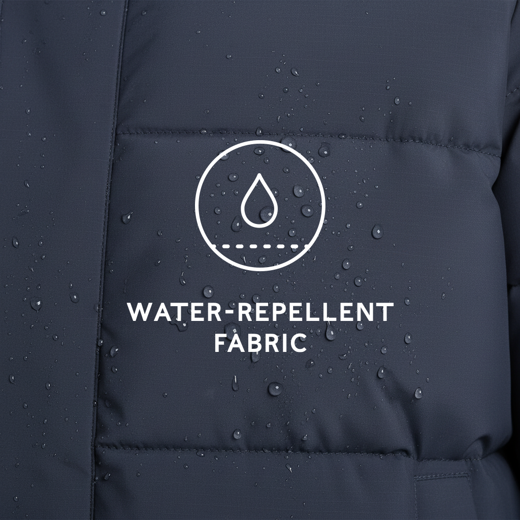 Preece Mens Long Shower Resistant Insulated Jacket - Dark Indigo