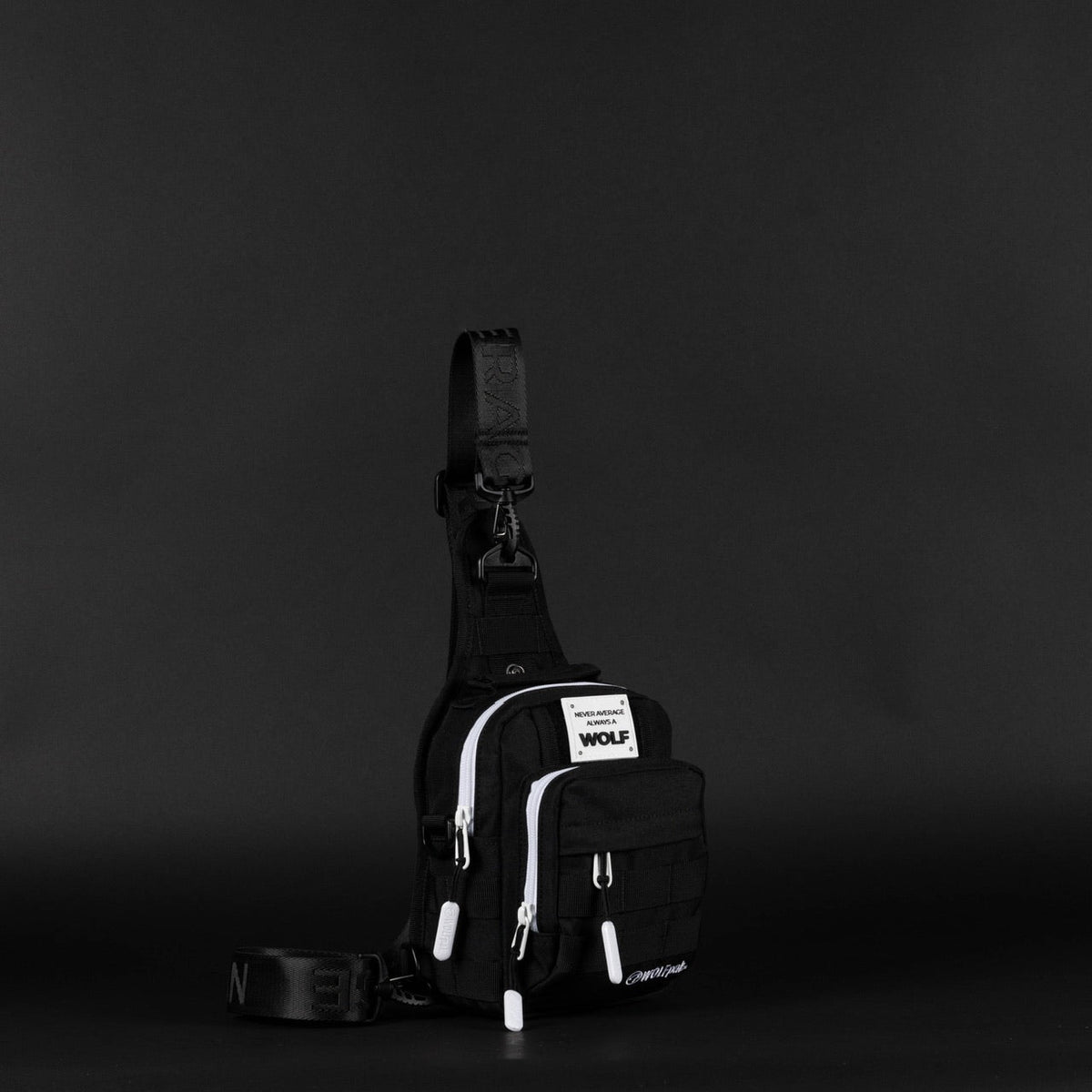 4L Mini Tactical Sling Bag Alpha Black White Accent