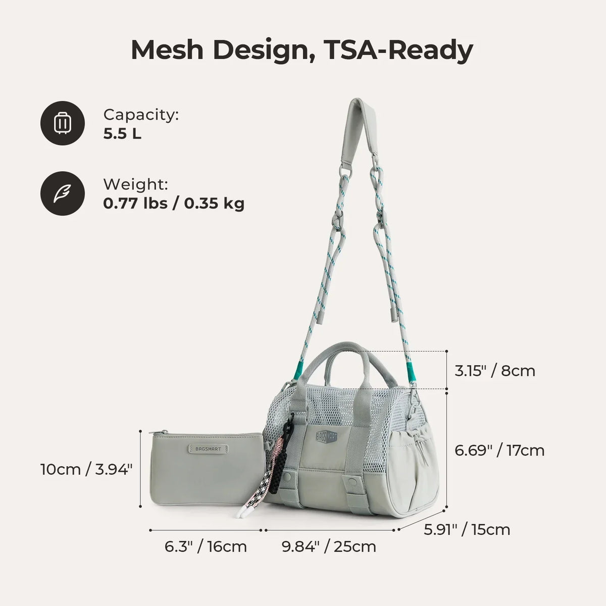 REIKI 5.5L Mesh Mini Duffle