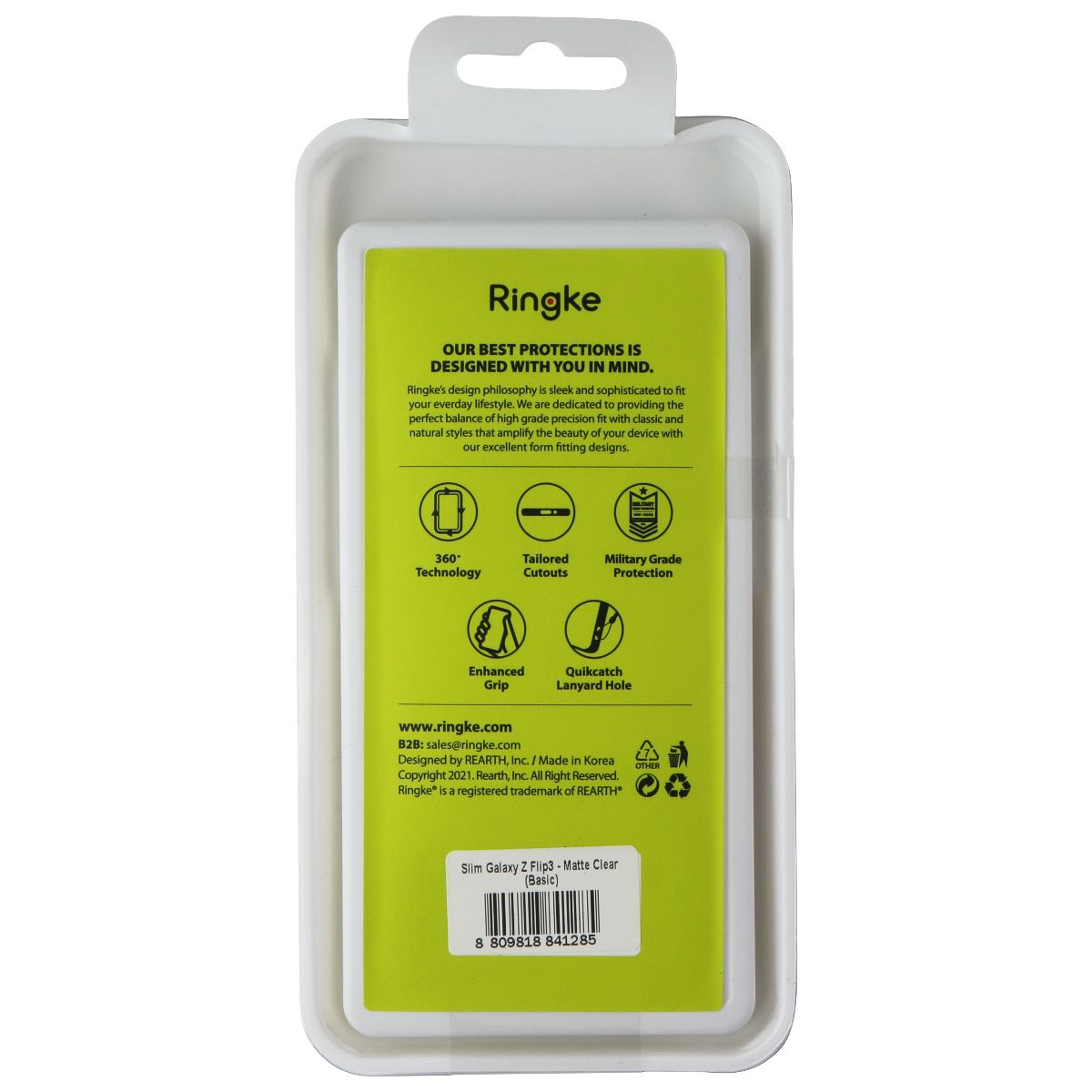 Ringke Slim Series Case for Samsung Galaxy Z Flip3 5G - Matte Clear - New