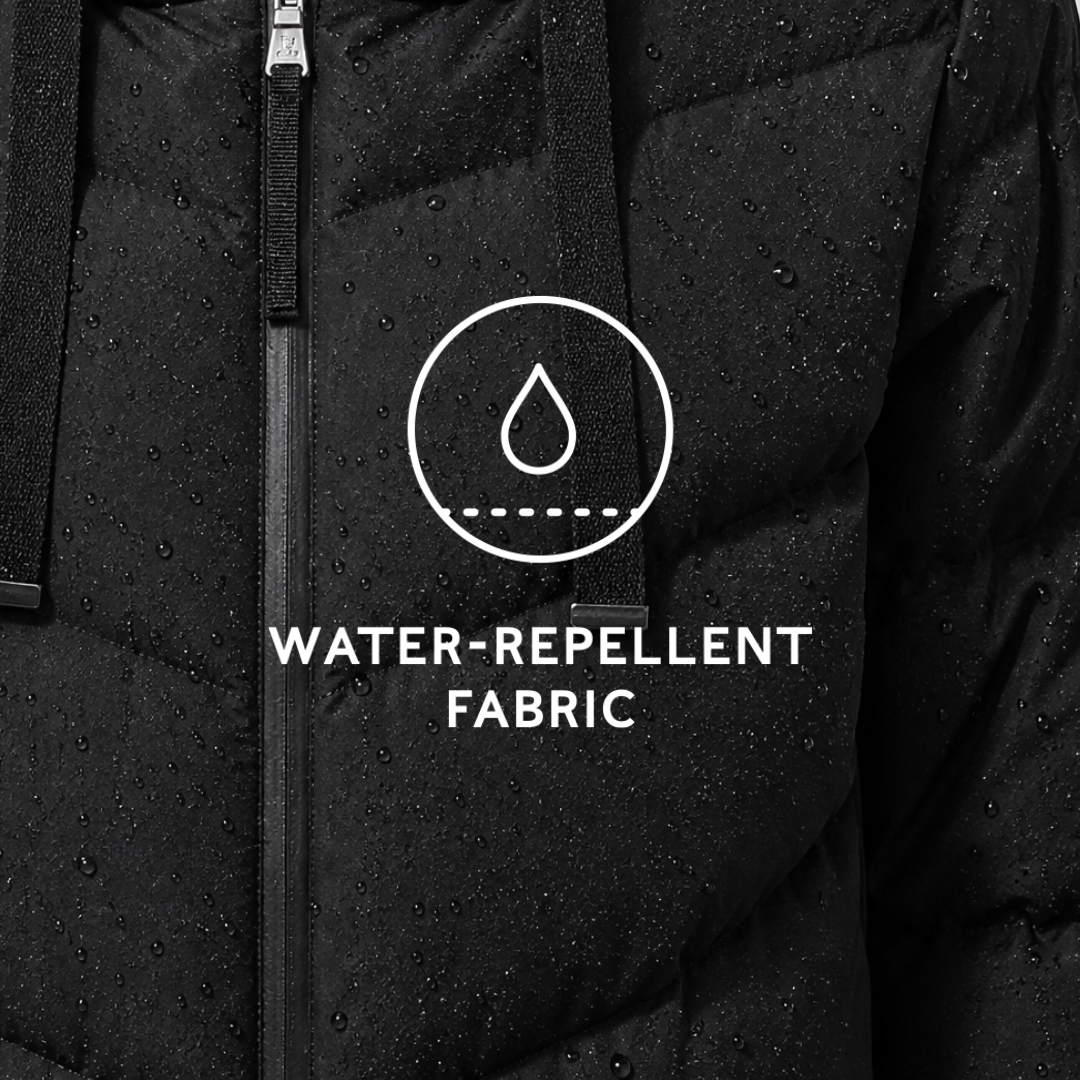 Raleigh Luxe Womens Shower Resistant Down Insulated Jacket - Black