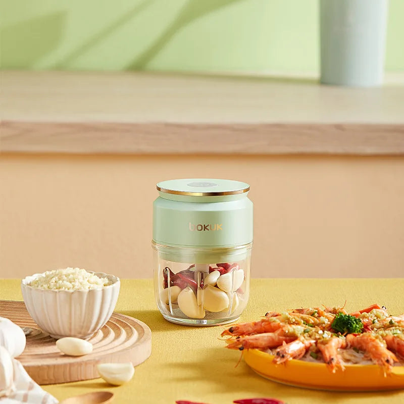 Portable Electric Garlic Crusher & Meat Chopper