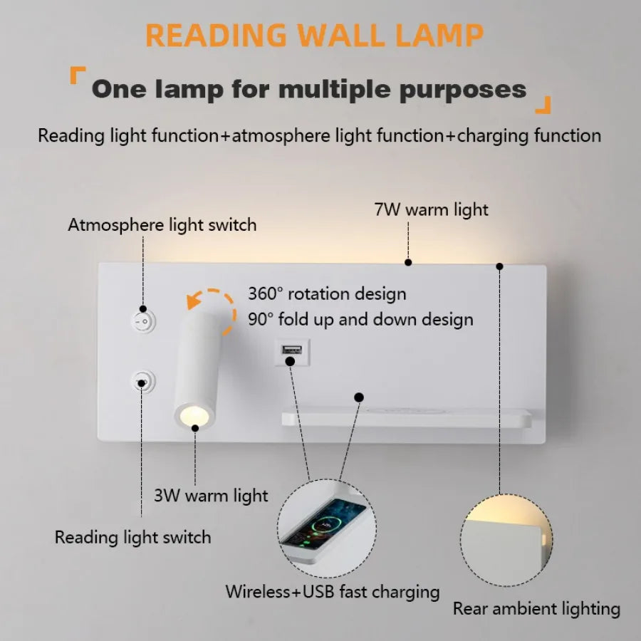 LED Wall Lamp Modern Multifunctional