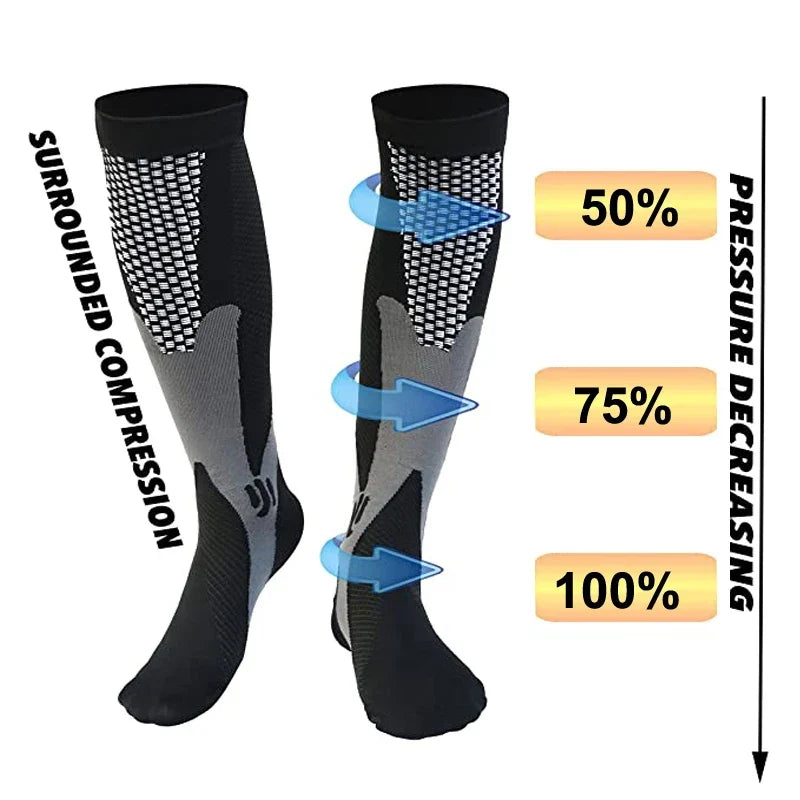 Long Sports & Travel Unisex Compression Socks