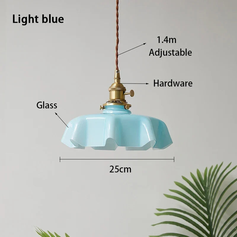 Modern Glass Flower Pendant Lamp