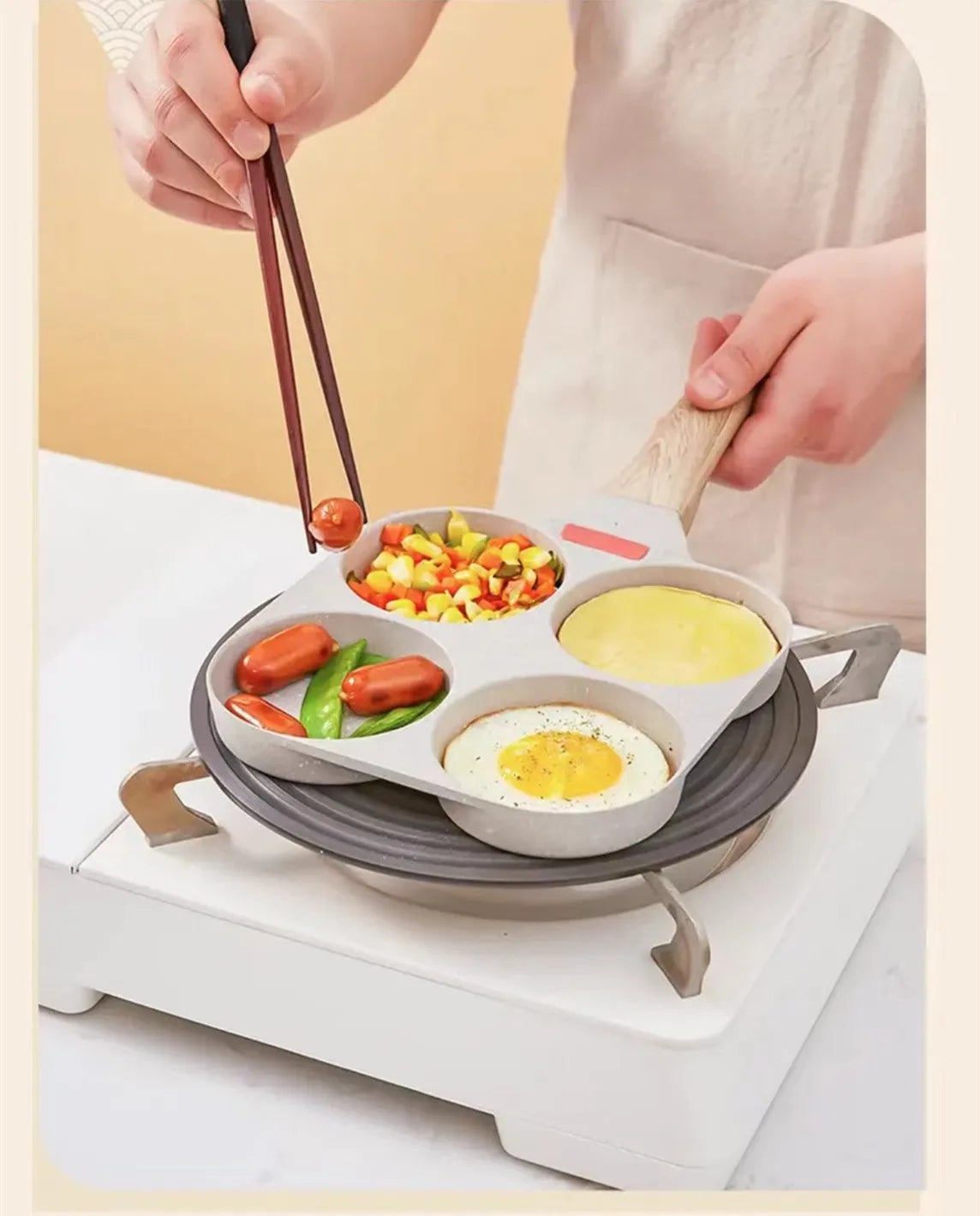 Four-Hole Egg Pancake Frying Pan