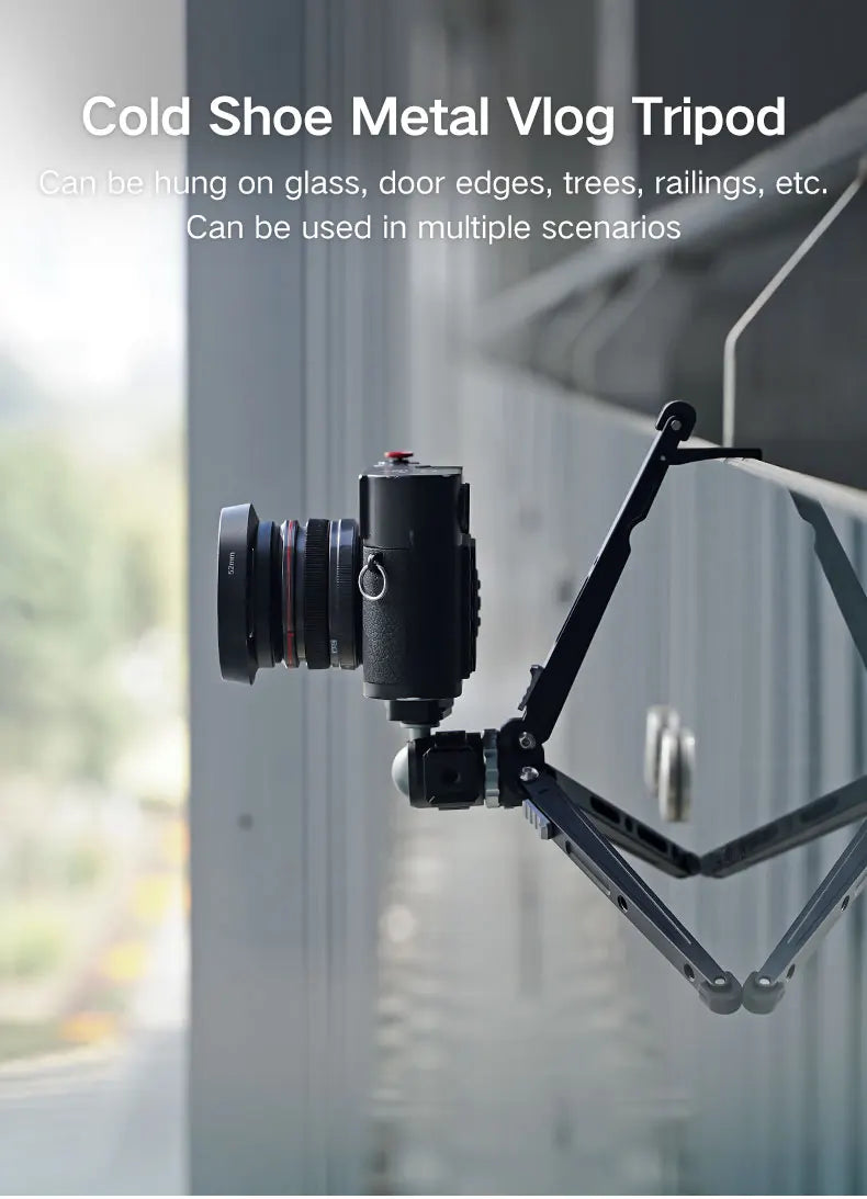 XILETU Vlogging Tripod Handheld Cold Shoe Head Camera & Phone Stand