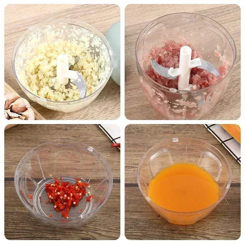 Manual Garlic Press & Multi-Function Food Chopper