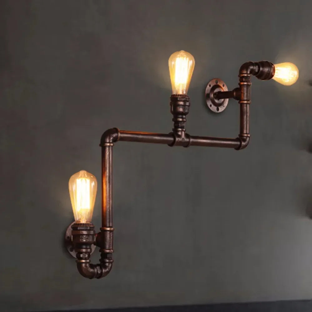 3-Head Loft Industrial Wall Lamp
