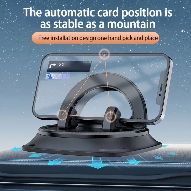 Adjustable Car Phone Holder with 360° Rotation