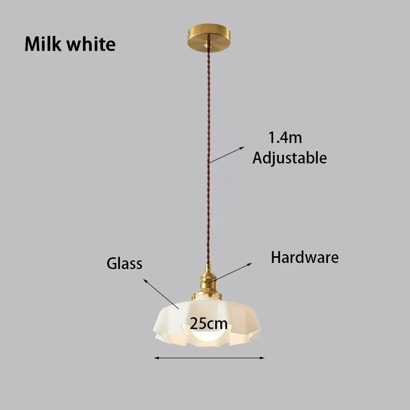 Modern Glass Flower Pendant Lamp