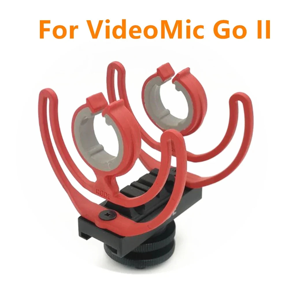 Cold Shoe Microphone Clamp Clip Shockproof Tripod Mount Adapter