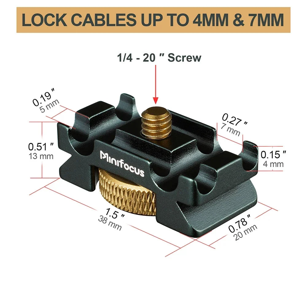 Camera Cable Clamp with Arca Swiss System