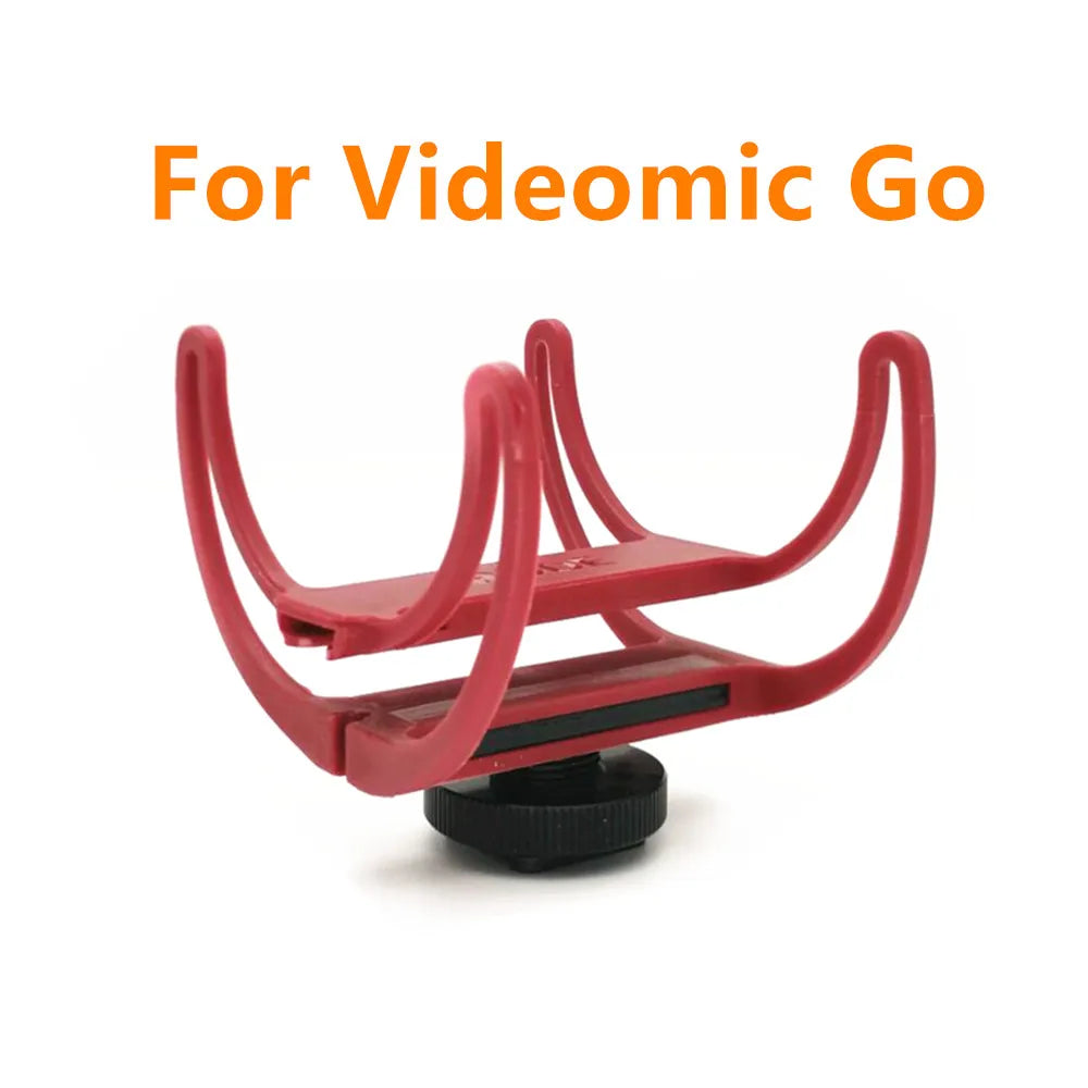 Cold Shoe Microphone Clamp Clip Shockproof Tripod Mount Adapter