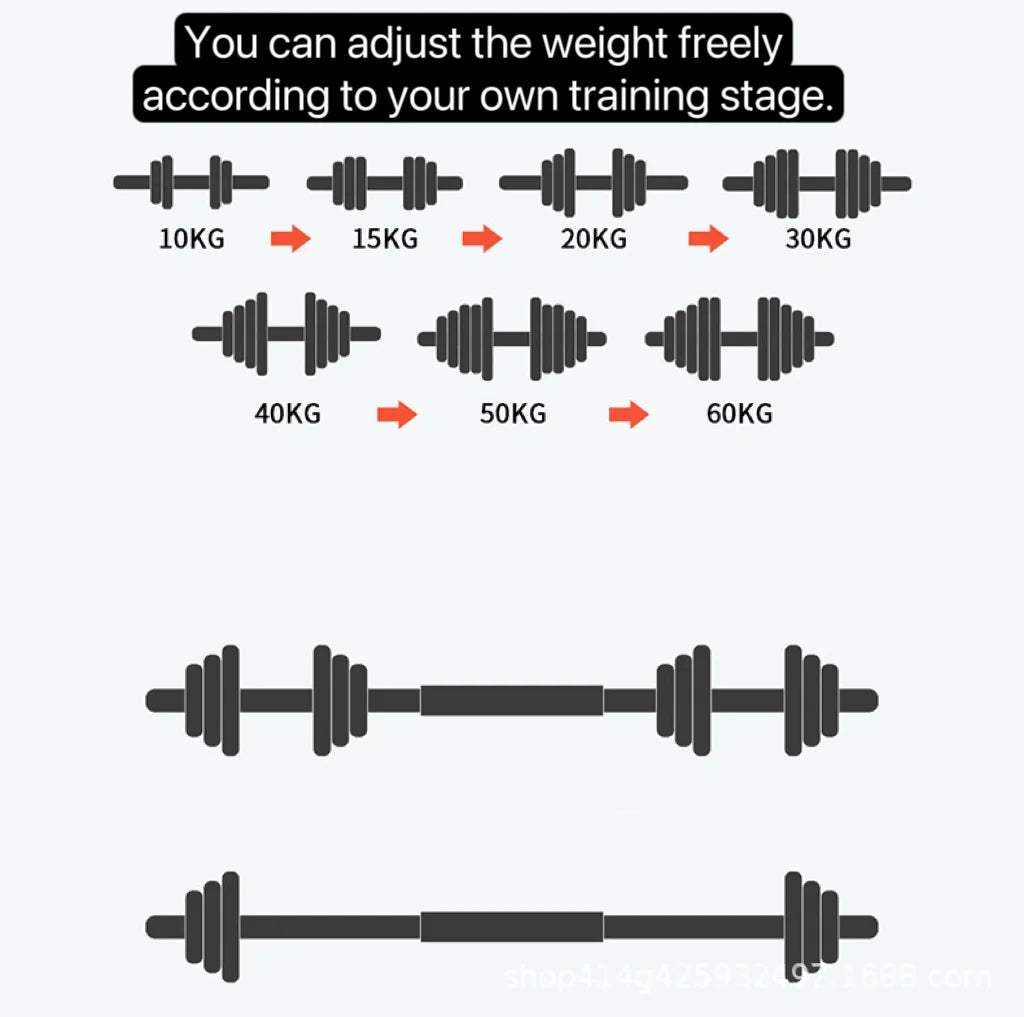 10kg-30kg Adjustable Cast Iron Dumbbells Set