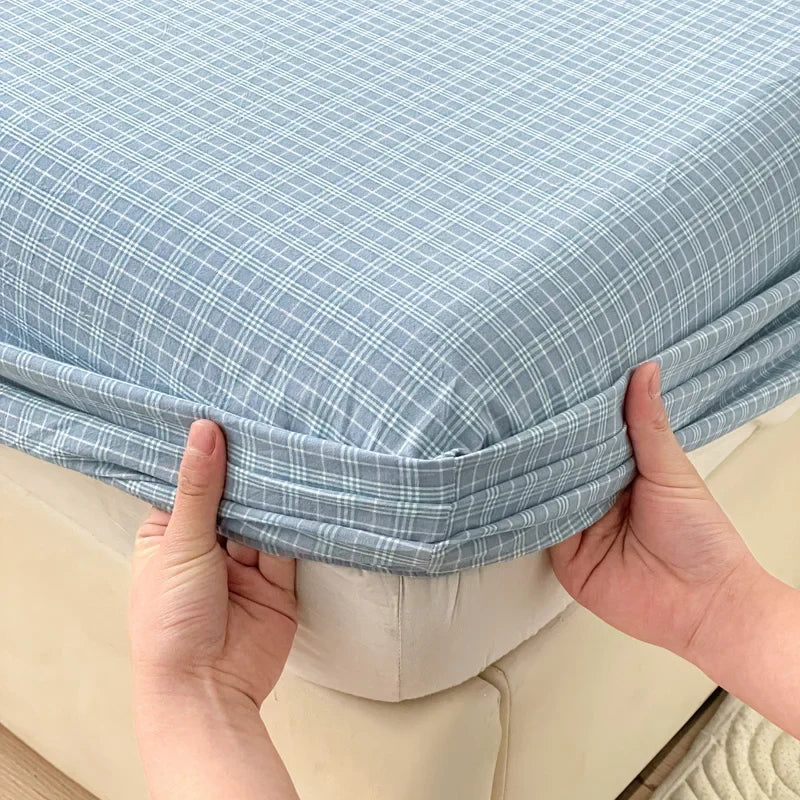 Pure Cotton Fitted Soft Mattress Cover for Kids & Adults