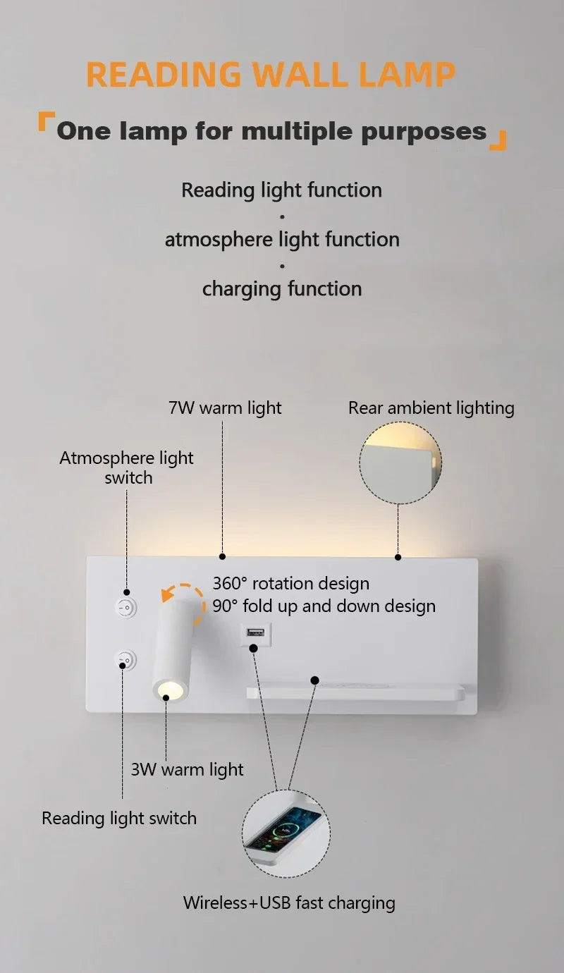 LED Wall Lamp Modern Multifunctional