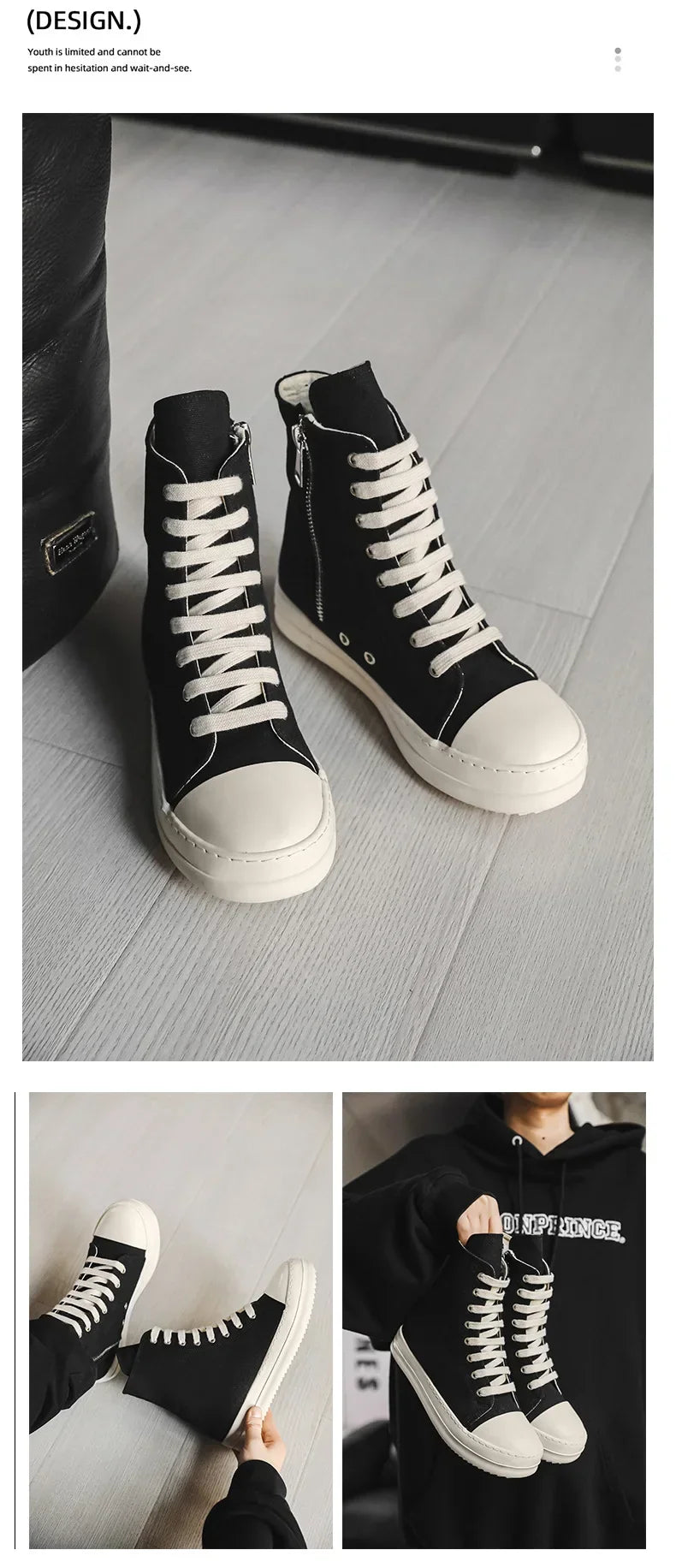 Casual Canvas Lace-Up Thick Sole Fashion Shoes