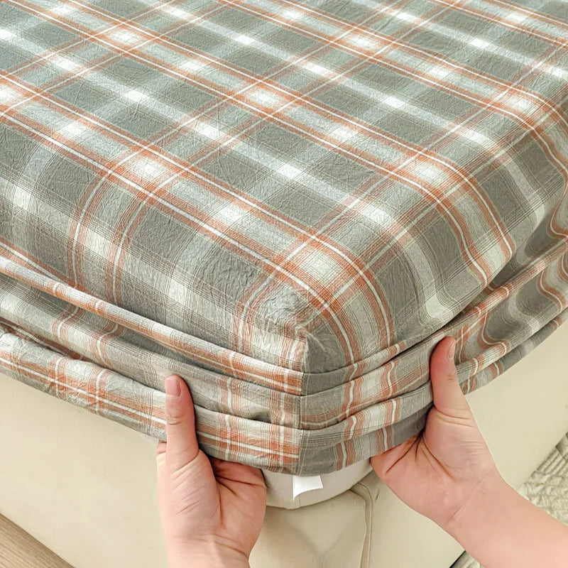 Pure Cotton Fitted Soft Mattress Cover for Kids & Adults