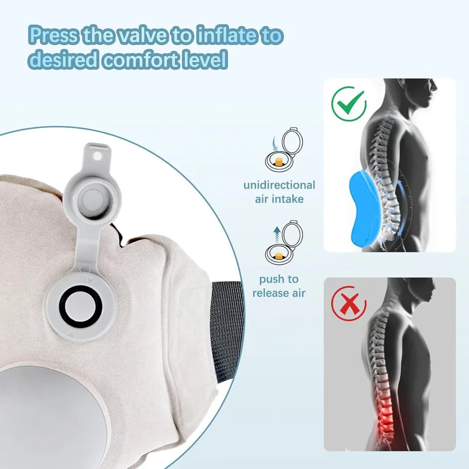 Inflatable Lumbar Support Pillow