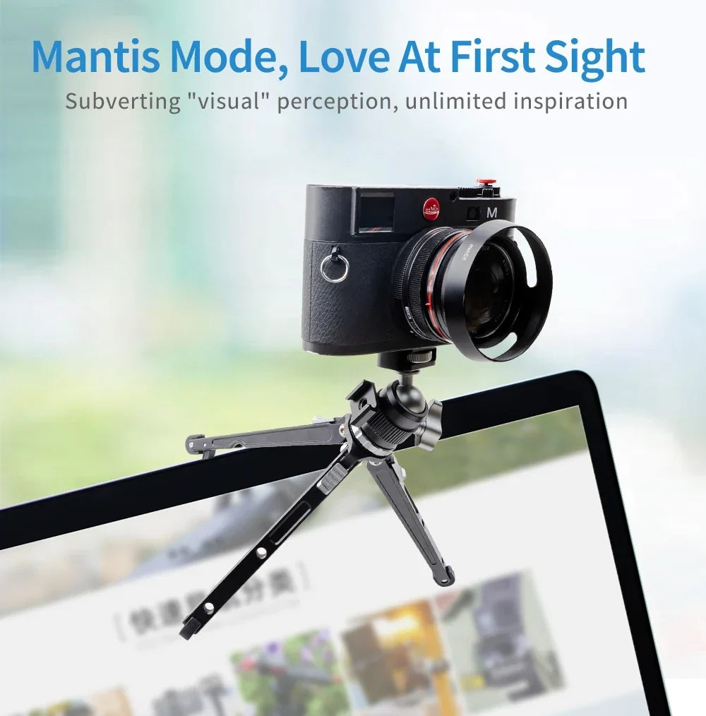 XILETU Vlogging Tripod Handheld Cold Shoe Head Camera & Phone Stand