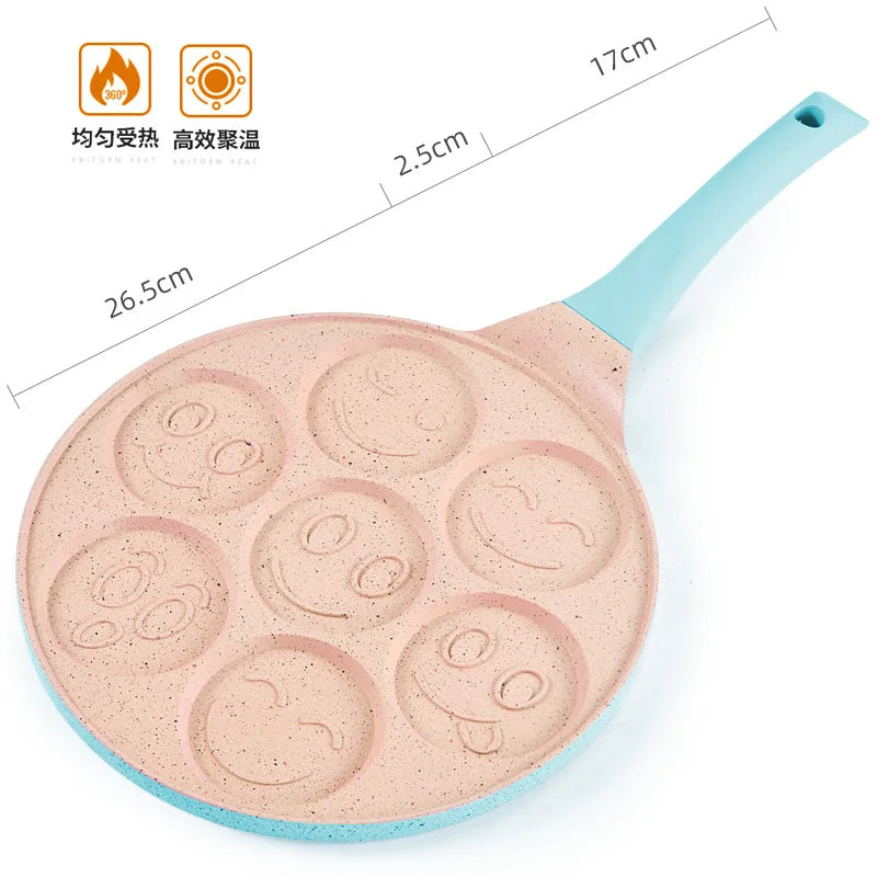 Seven-Hole Breakfast Nonstick Frying Pan