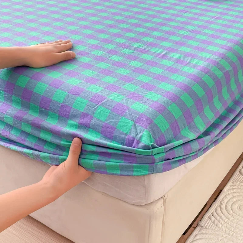 Pure Cotton Fitted Soft Mattress Cover for Kids & Adults