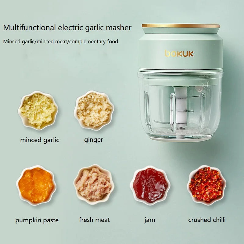 Portable Electric Garlic Crusher & Meat Chopper