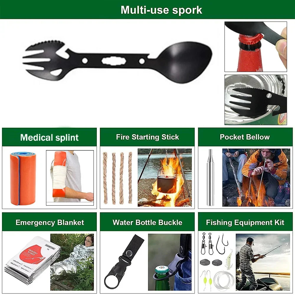 Outdoor Multifunction Camping Survival Kit