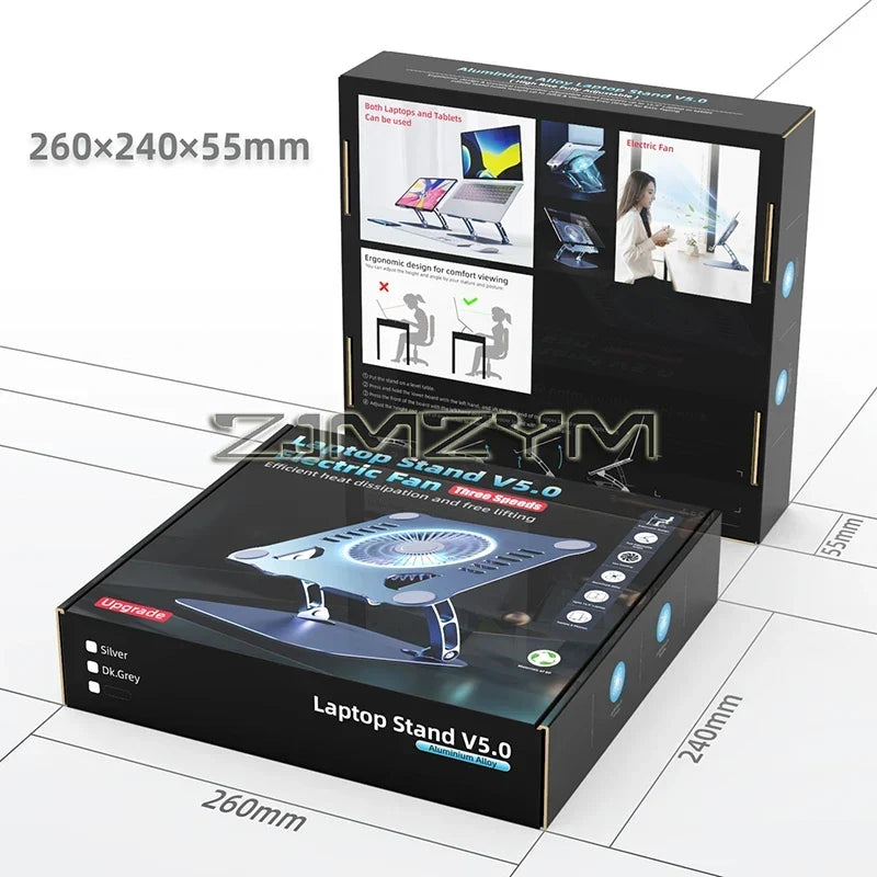 Aluminum Laptop Stand with Cooling Fan