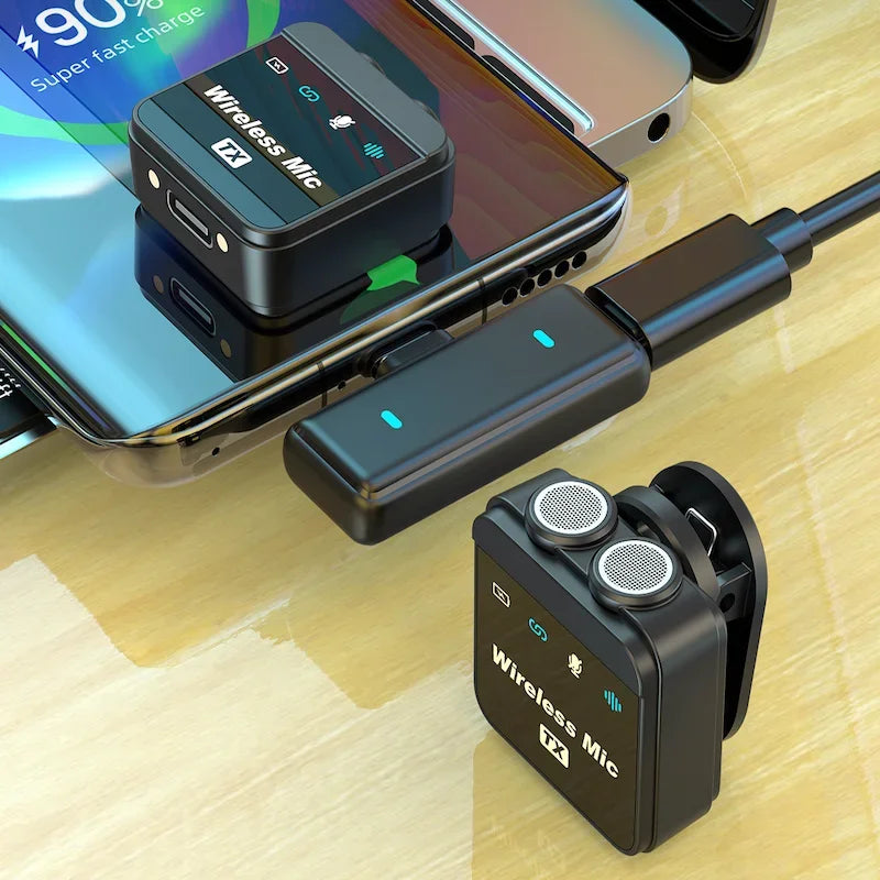 2025 Wireless Lavalier Microphone with Charging Box