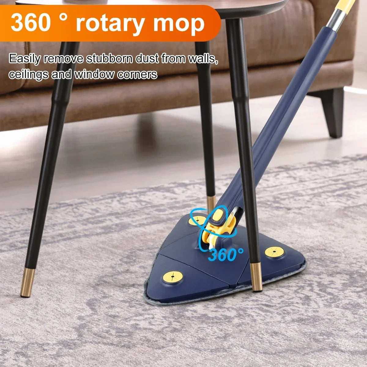 Telescopic Triangle Mop 360° Rotatable