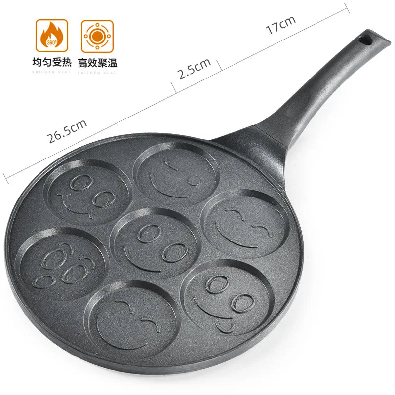 Seven-Hole Breakfast Nonstick Frying Pan