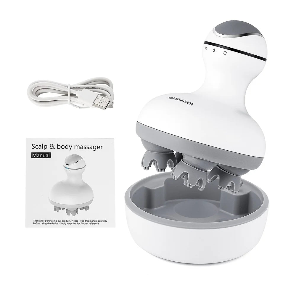 3D Waterproof Electric Head Massager
