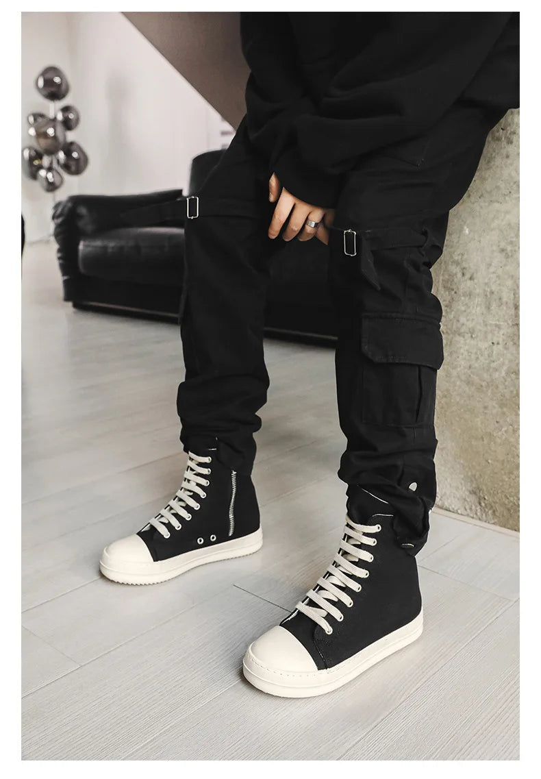 Casual Canvas Lace-Up Thick Sole Fashion Shoes