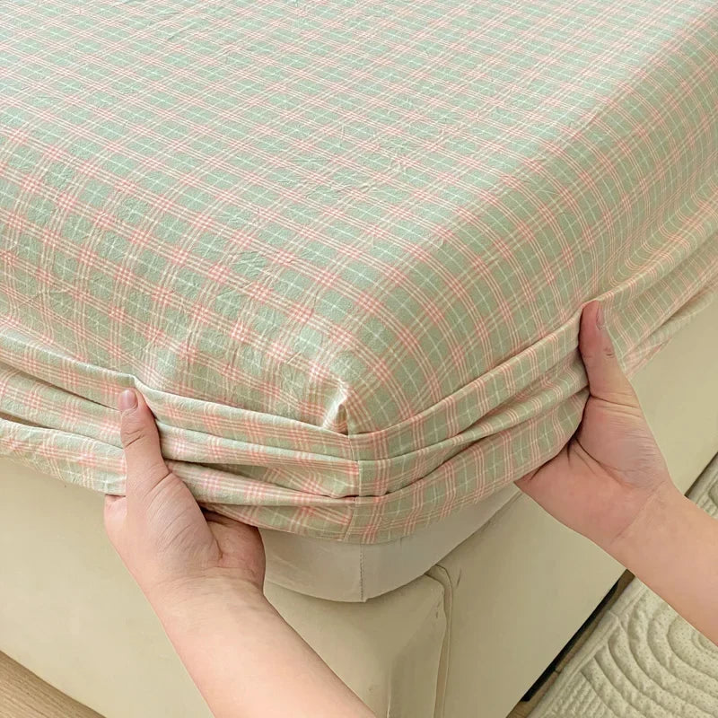 Pure Cotton Fitted Soft Mattress Cover for Kids & Adults