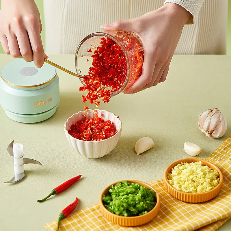 Portable Electric Garlic Crusher & Meat Chopper