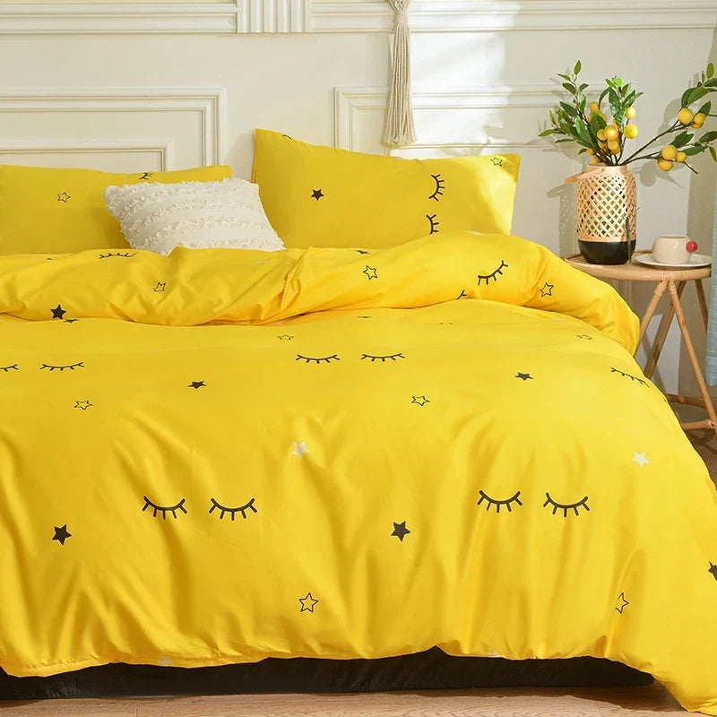 Black Marble Duvet Cover Set