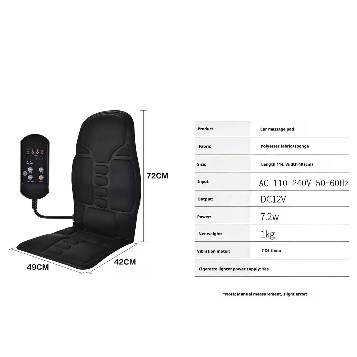 Electric Heating & Vibration Massager for Home & Car