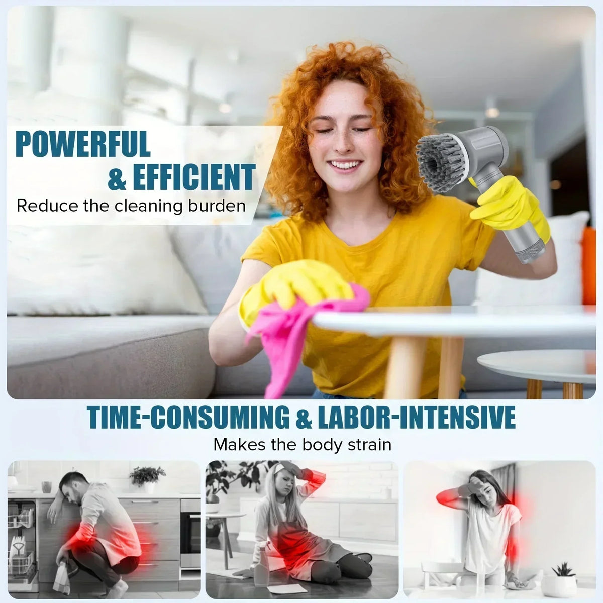 Electric Spin Scrubber Cleaning Brush