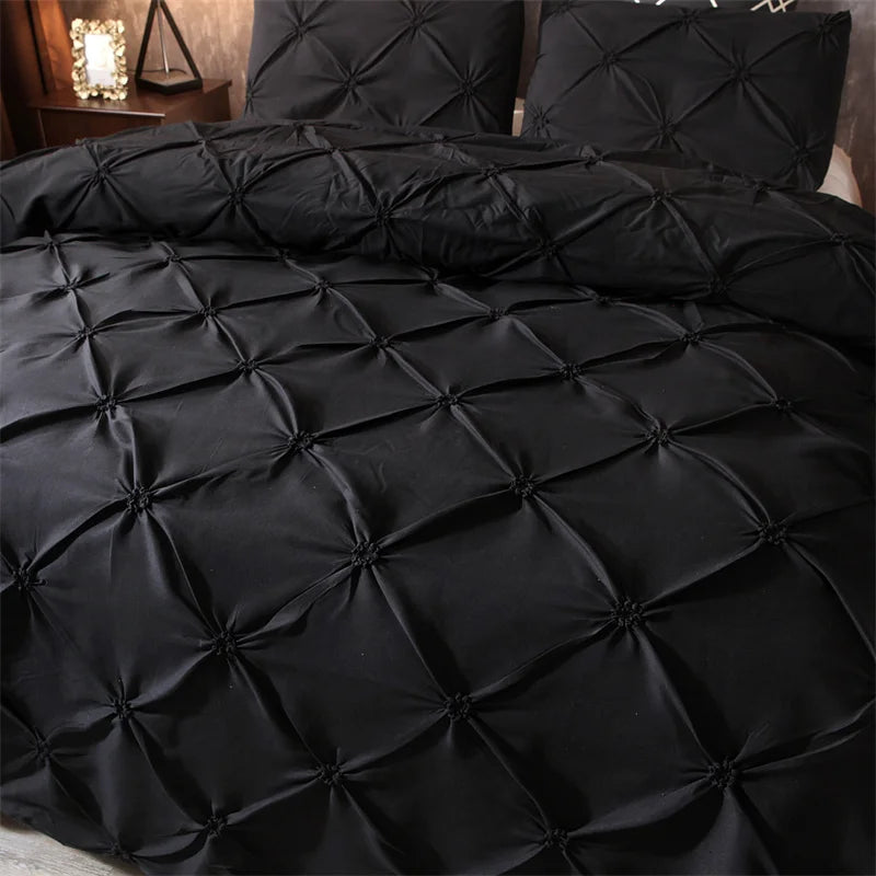 3-Piece Gray Queen Duvet Cover & Pillowcases