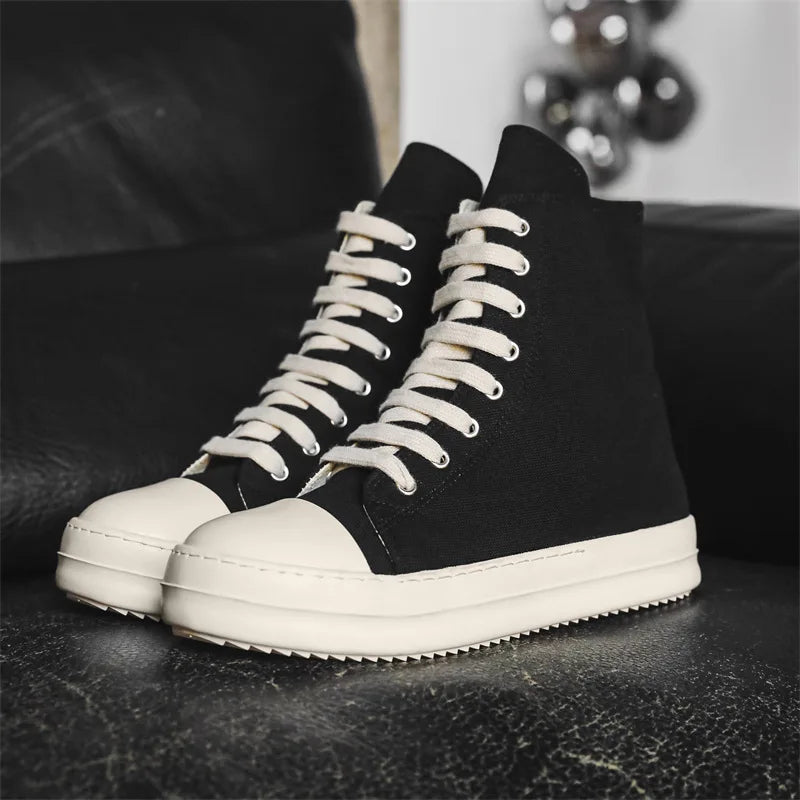 Casual Canvas Lace-Up Thick Sole Fashion Shoes