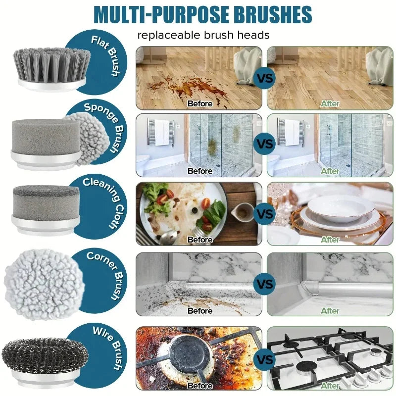 Electric Spin Scrubber Cleaning Brush